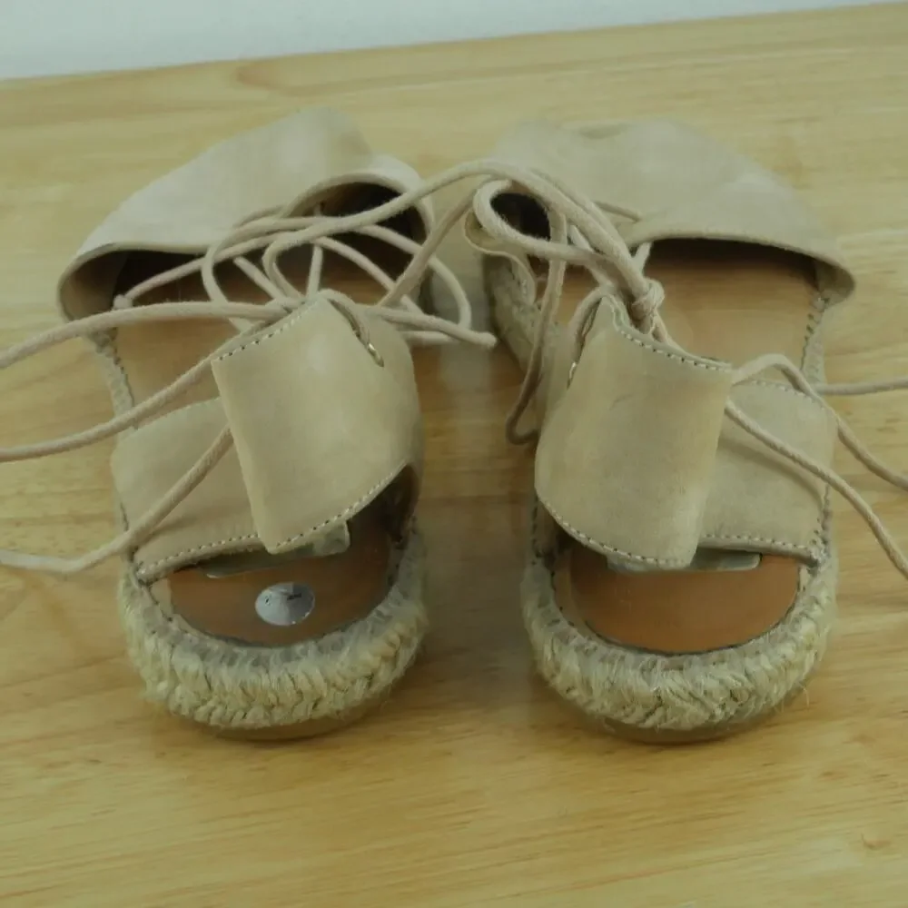 Kanna EU 41 US 10 Espadrilles Ankle‎ Tie Sandals Preppy Coastal Resort Vacation